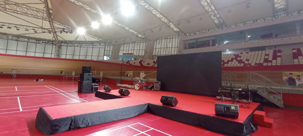 Sewa Panggung Cover Karpet Buana Merah